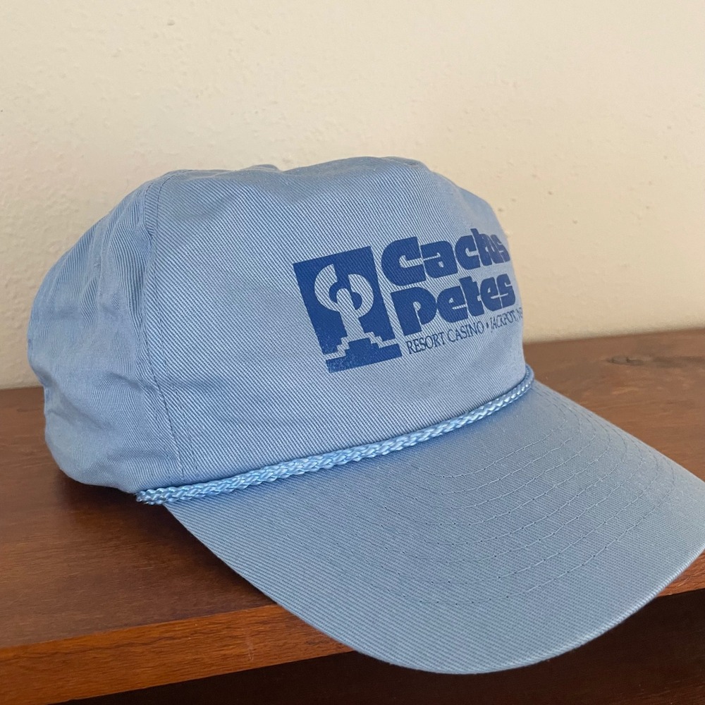VTG Cactus Petes Baseball‎ Cap Resort Casino Jackpot Nevada Blue Hat Snapback